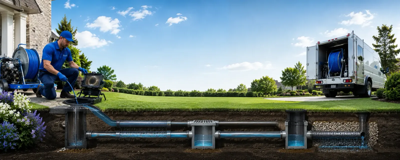 Outdoor drain cleaning information for Greenvale, NY